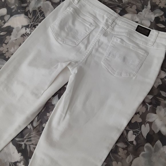 Super Fitting! Earl 5 pocket Jeans - white cotton -size 8 - Picture 6 of 8